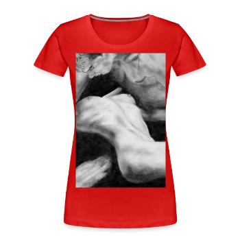 Lovers - Women's Premium Organic T-Shirt - red - Front - Mia (176cm)