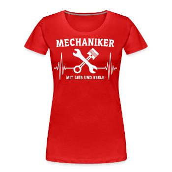 Mechaniker Industriemechaniker KFZ Mechaniker - Frauen Premium Bio T-Shirt - Rot - Vorne - Mia (176cm)