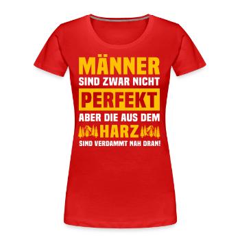 Harz Männer Harzer Mann - Frauen Premium Bio T-Shirt - Rot - Vorne - Mia (176cm)