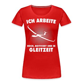 Segelflieger Segelflugzeug Segelfliegen - Frauen Premium Bio T-Shirt - Rot - Vorne - Mia (176cm)