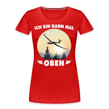 Segelflugzeug Fliegen Segelfliegen Segelflieger - Frauen Premium Bio T-Shirt - Rot - Vorne - Mia (176cm)