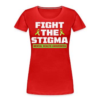 Sensibilisation à la santé mentale - T-shirt bio Premium Femme - rouge - Devant - Mia (176cm)
