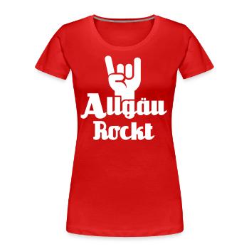 Allgäu Sprüche Allgäuer Allgaeu - Frauen Premium Bio T-Shirt - Rot - Vorne - Mia (176cm)