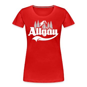 Allgaeu Allgäuer Lustige Allgäu Sprüche - Frauen Premium Bio T-Shirt - Rot - Vorne - Mia (176cm)