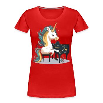 Magical Maestro - Women's Premium Organic T-Shirt - red - Front - Mia (176cm)