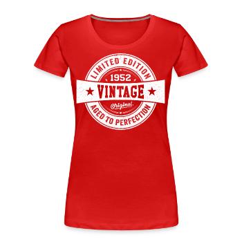 Rétro 1952 Anniversaire 1952 Cadeau 1952 Vintage - T-shirt bio Premium Femme - rouge - Devant - Mia (176cm)