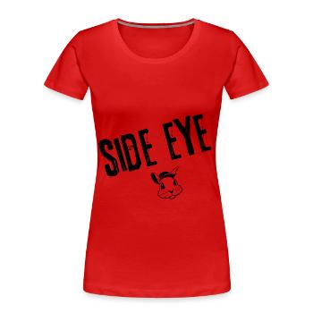 Subtile Blicke | Jugendwort - Frauen Premium Bio T-Shirt - Rot - Vorne - Mia (176cm)