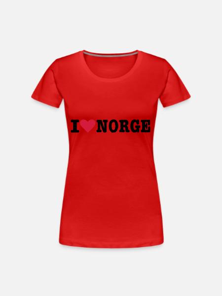 Norway - Women's Premium Organic T-Shirt - red