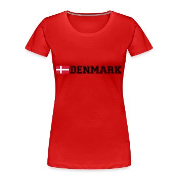 Denmark Design - Frauen Premium Bio T-Shirt - Rot - Vorne - Mia (176cm)