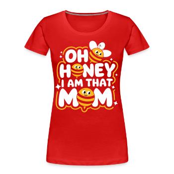 honey bee beekeeper bees bee - Women's Premium Organic T-Shirt - red - Front - Mia (176cm)