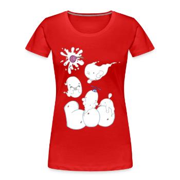 boo - T-shirt bio Premium Femme - rouge - Devant - Mia (176cm)