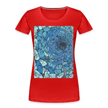 tunnels _heads - T-shirt bio Premium Femme - rouge - Devant - Mia (176cm)