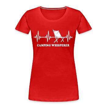 Camping Campingplatz Campen - Frauen Premium Bio T-Shirt - Rot - Vorne - Mia (176cm)