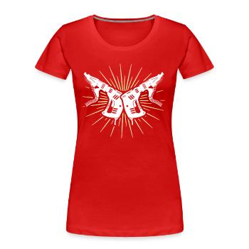 Tournevis magazine installateur de cloisons sèches - T-shirt bio Premium Femme - rouge - Devant - Mia (176cm)