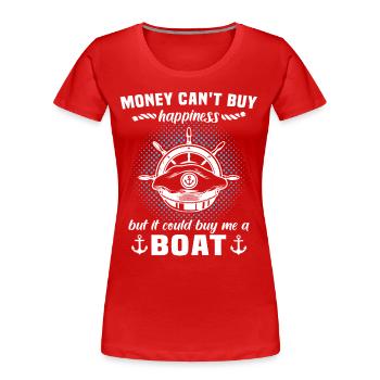 Kapitän Captain Bootsbesitzer Boot - Frauen Premium Bio T-Shirt - Rot - Vorne - Mia (176cm)