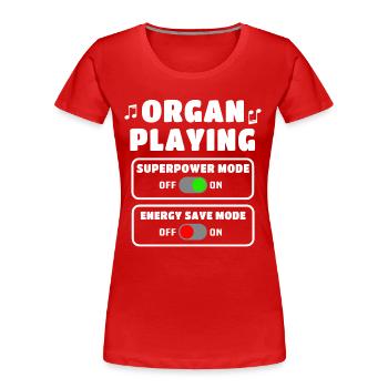 Organiste Orgue organiste - T-shirt bio Premium Femme - rouge - Devant - Mia (176cm)