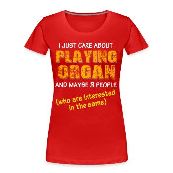 Organiste Orgue organiste - T-shirt bio Premium Femme - rouge - Devant - Mia (176cm)