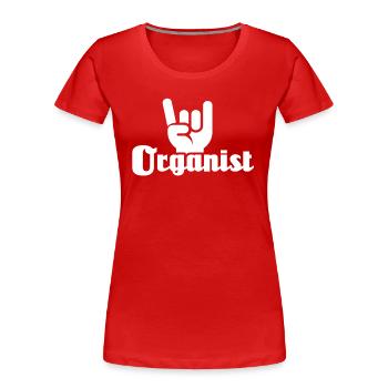 Organ player Organ Organist - Women's Premium Organic T-Shirt - red - Front - Mia (176cm)