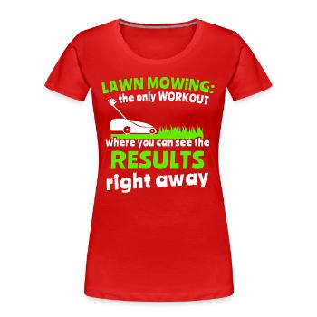 Lawn mowers Gasoline mowers Lawn mowing - Women's Premium Organic T-Shirt - red - Front - Mia (176cm)