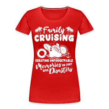 Croisière Voyage Bateau de croisière - T-shirt bio Premium Femme - rouge - Devant - Mia (176cm)