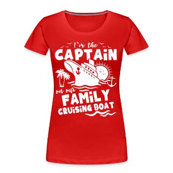 Kreuzfahrt Familie - Frauen Premium Bio T-Shirt - Rot - Vorne - Mia (176cm)