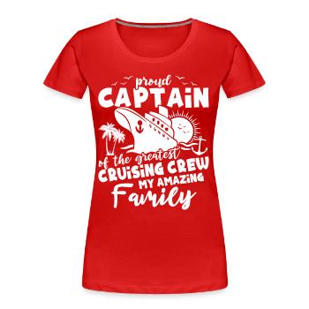 Kreuzfahrt Familie - Frauen Premium Bio T-Shirt - Rot - Vorne - Mia (176cm)