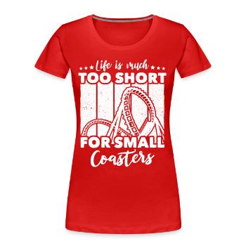 Roller Coaster - Frauen Premium Bio T-Shirt - Rot - Vorne - Mia (176cm)