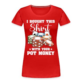 Poker Pokerspieler - Frauen Premium Bio T-Shirt - Rot - Vorne - Mia (176cm)