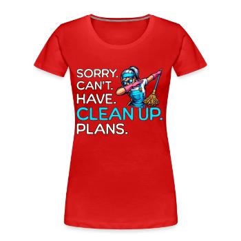 Cleaner - Women's Premium Organic T-Shirt - red - Front - Mia (176cm)