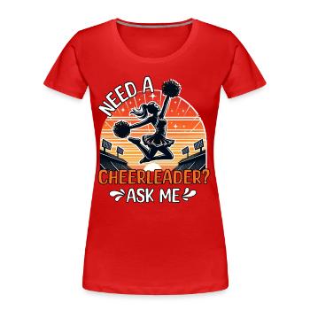 Cheerleader - Frauen Premium Bio T-Shirt - Rot - Vorne - Mia (176cm)