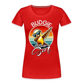 Perruche perruche fille - T-shirt bio Premium Femme - rouge - Devant - Mia (176cm)