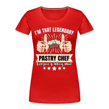 Legendärer Konditor - Frauen Premium Bio T-Shirt - Rot - Vorne - Mia (176cm)