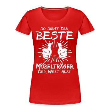 Meilleur transporteur de meubles - T-shirt bio Premium Femme - rouge - Devant - Mia (176cm)