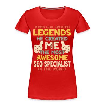 SEO Manager - Frauen Premium Bio T-Shirt - Rot - Vorne - Mia (176cm)