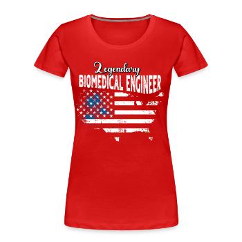 Biomedizinischer Ingenieur US - Frauen Premium Bio T-Shirt - Rot - Vorne - Mia (176cm)