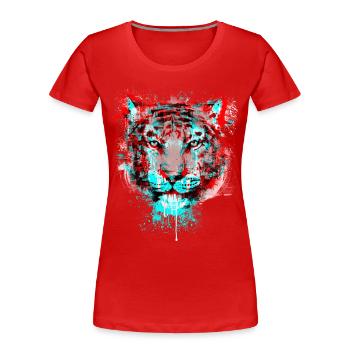 Mushin Ire Channel Remix - Women's Premium Organic T-Shirt - red - Front - Mia (176cm)