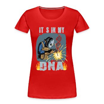 American Welder Welder Funny Funny Welding Gift - Women's Premium Organic T-Shirt - red - Front - Mia (176cm)