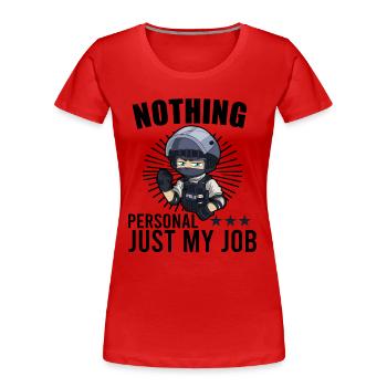 Police Cop Officer Police Office - Frauen Premium Bio T-Shirt - Rot - Vorne - Mia (176cm)