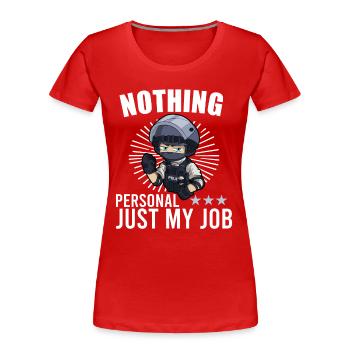 Police Cop Officer Police Office - Frauen Premium Bio T-Shirt - Rot - Vorne - Mia (176cm)