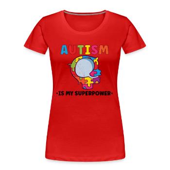 Autism Awareness Autism Disease Autistic Gift - Frauen Premium Bio T-Shirt - Rot - Vorne - Mia (176cm)