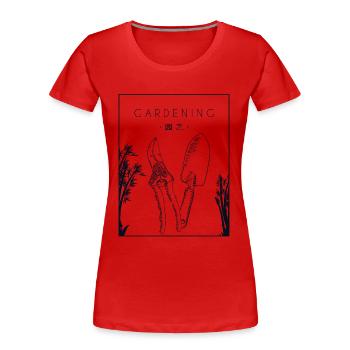 Gardening Chinese Hanzi Kleingarten Gartenbau - Frauen Premium Bio T-Shirt - Rot - Vorne - Mia (176cm)