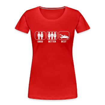 Good Better Best Tow Truck Abschlepper Fahrer - Frauen Premium Bio T-Shirt - Rot - Vorne - Mia (176cm)