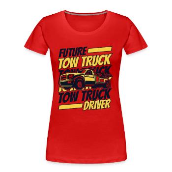 Future Tow Truck Driver Abschlepper Fahrer - Frauen Premium Bio T-Shirt - Rot - Vorne - Mia (176cm)
