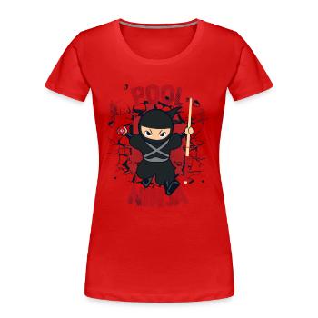 Pool Ninja Snooker Billardtisch Billiards Billard - Frauen Premium Bio T-Shirt - Rot - Vorne - Mia (176cm)
