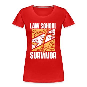 Survivant de la faculté de droit Procureur général Juridique - T-shirt bio Premium Femme - rouge - Devant - Mia (176cm)