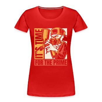 C’est l’heure de la voiture Prime Car Spray Voiture Automobile - T-shirt bio Premium Femme - rouge - Devant - Mia (176cm)