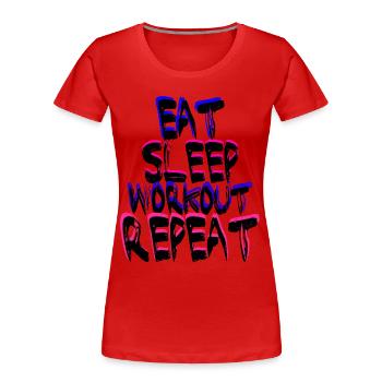 Workout - Frauen Premium Bio T-Shirt - Rot - Vorne - Mia (176cm)