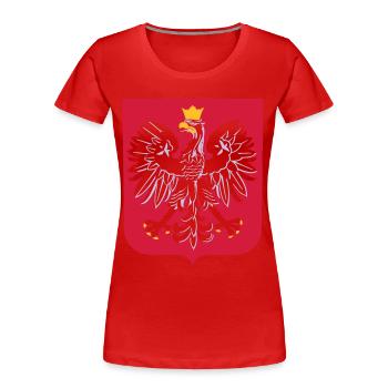 POLOGNE POLOGNE POLSKA PATRIE CADEAU T-SHIRT - T-shirt bio Premium Femme - rouge - Devant - Mia (176cm)