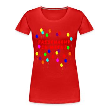 Fassenacht in Meenz Mainz Fasching Fastnacht Helau - Frauen Premium Bio T-Shirt - Rot - Vorne - Mia (176cm)