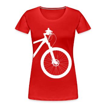 Bicycle Bike MTB Cycling Trial Downhill - Women's Premium Organic T-Shirt - red - Front - Mia (176cm)